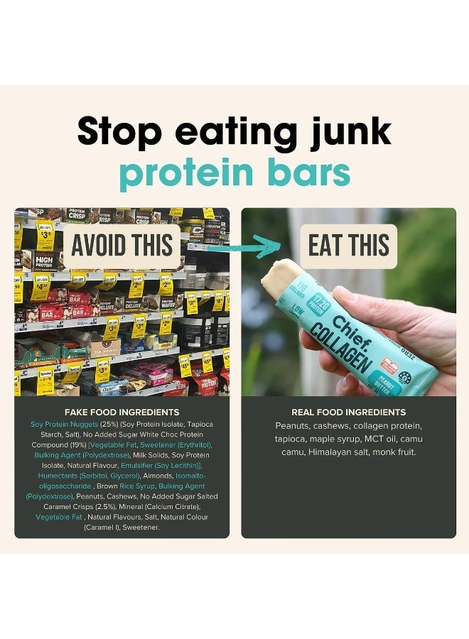Chief Collagen Protein Bars – Peanut Butter (12 Bars) - Image 5