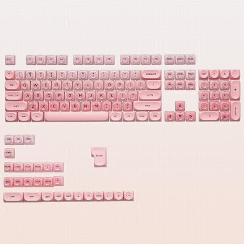 Rainy75 PBT Keycaps, Jelly Keycap Foundation MOA Profile, 132 Keys Cute Custom Keycaps for Cherry Gateron MX Swithes Mechanical Keyboards (Blush Pink) - Image 5