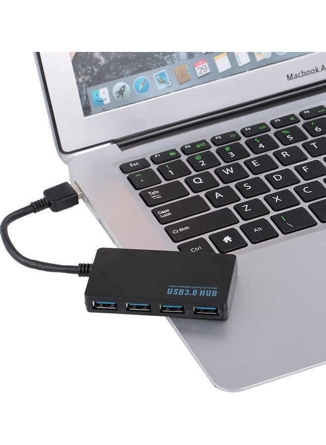 NIBEMINENT USB3.0 High Speed 4 Ports Hub 7.5x4x1cm Black - Image 3