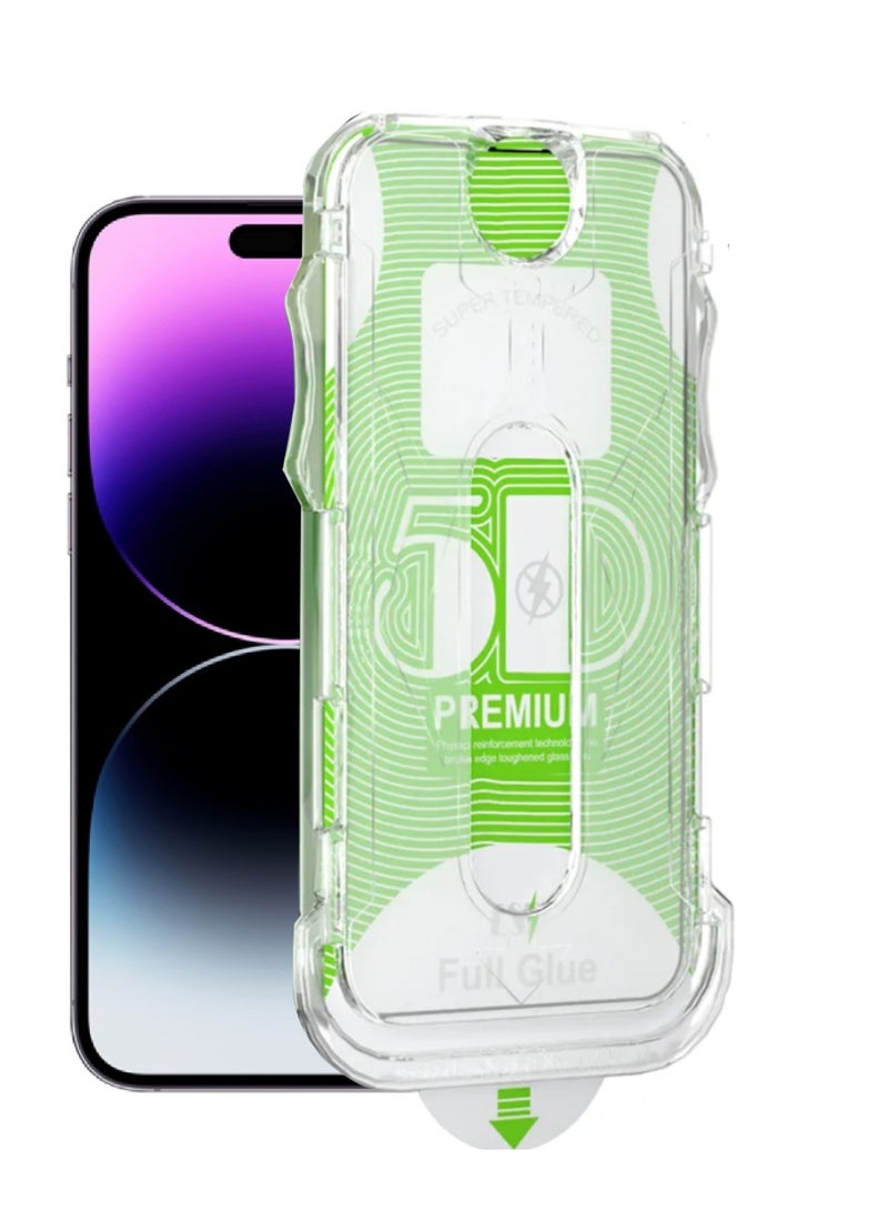 Digi Core 3 عبوات تغطية كاملة لهاتف iPhone 14 Pro Max Magsafe مع عدسة كاميرا لهاتف iPhone 14 Pro Max واقي شاشة 6.7 بوصة طقم تركيب سهل محاذاة تلقائية 9H صلبة 99.99% HD واضح خالٍ من الفقاعات - Image 4