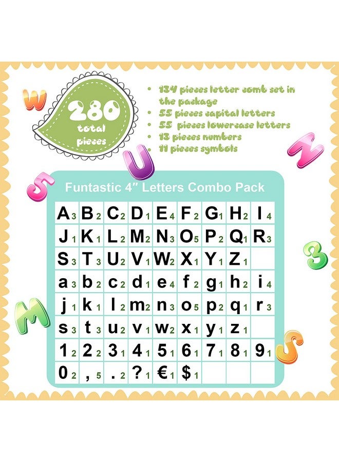 Tenare 134 Pcs Bulletin Board Letters 5 Inch Cutout Letters For Bulletin Boards Alphabet Bulletin Board For Home Decor(Fresh Style) - Image 3
