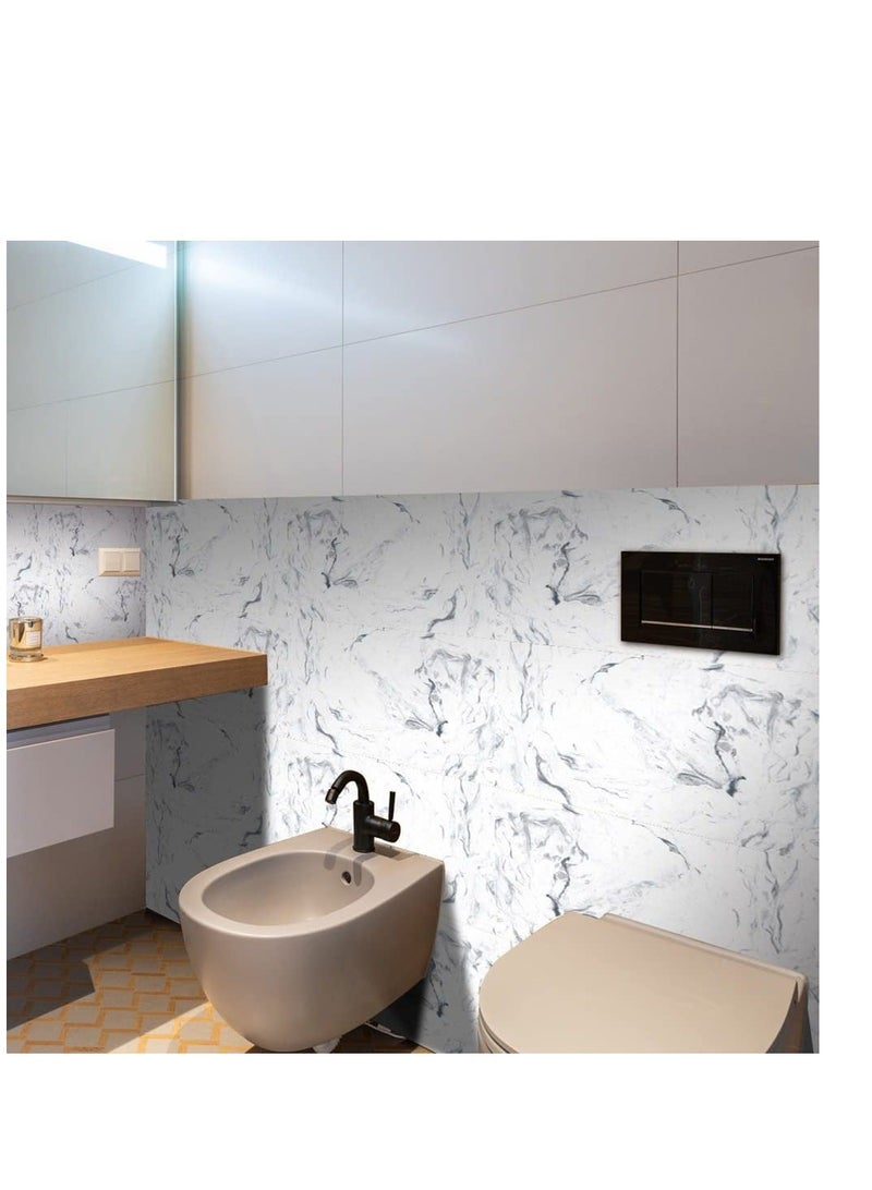 NIBEMINENT Marble Tile Stickers, 16 Pcs Stickers Adhesive, Luxury New PVC Waterproof Oil Proof DLY Self Adhesive Stick, Floor Wall Decal Sticker, Kitchen Bathroom Backsplash Home Decor  - Image 3