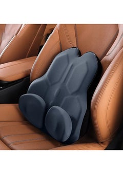 Generic Lumbar Support Pillow, Car Lower Back Support Cushion with Memory Foam, Portable Comfortable Adjustable Backrest for Lower Back Pain Relief for Car, Office Chair, Home, Travel, Camping, Pink  - Image 1