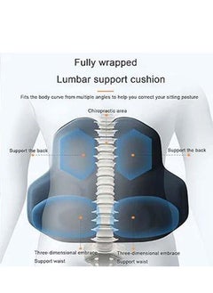 Generic Lumbar Support Pillow, Car Lower Back Support Cushion with Memory Foam, Portable Comfortable Adjustable Backrest for Lower Back Pain Relief for Car, Office Chair, Home, Travel, Camping, Pink  - Image 5