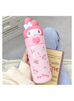 Kawaii Water Bottle Thermos's Cup Cartoon Vacuum Insulated Stainless Steel Water Bottle 350ml Pink  - Image 3