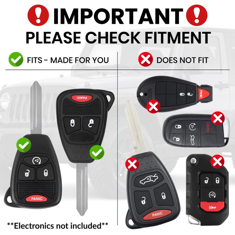 Dubbs Hardware Rugged Replacement Key Fob Shell for Jeep - Built-in Bottle Opener - High-Impact PC+ABS Housing - Made in USA - Also Fits Chrysler and Dodge Models 2005â€“2018 - Image 3