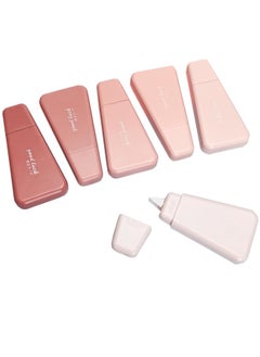 6Pcs White Out Correction Tapes Whiteout Tape for Instant Corrections Clean and Easy to Use Applicator Correct Wrong Writing for Office School Supplies Pink