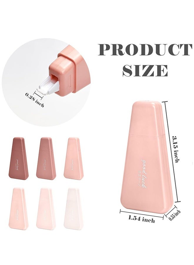 Generic - 6Pcs White Out Correction Tapes Whiteout Tape for Instant Corrections Clean and Easy to Use Applicator Correct Wrong Writing for Office School Supplies Pink - Image 1