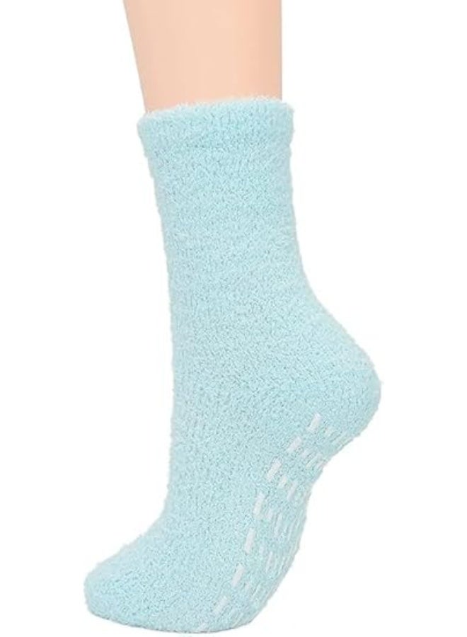 7 Pairs Womens Winter Socks, Fluffy Soft Slipper Sleep Socks, Super Warm Thick Winter Sleep Socks, Athletic Anti-Slip Warm Socks, Plush Microfiber Cozy Socks, Home Sleep Gifts for Women - Image 2