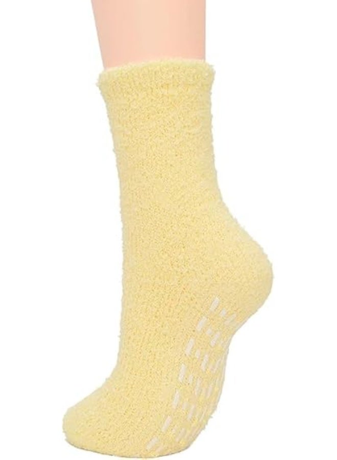 7 Pairs Womens Winter Socks, Fluffy Soft Slipper Sleep Socks, Super Warm Thick Winter Sleep Socks, Athletic Anti-Slip Warm Socks, Plush Microfiber Cozy Socks, Home Sleep Gifts for Women - Image 3
