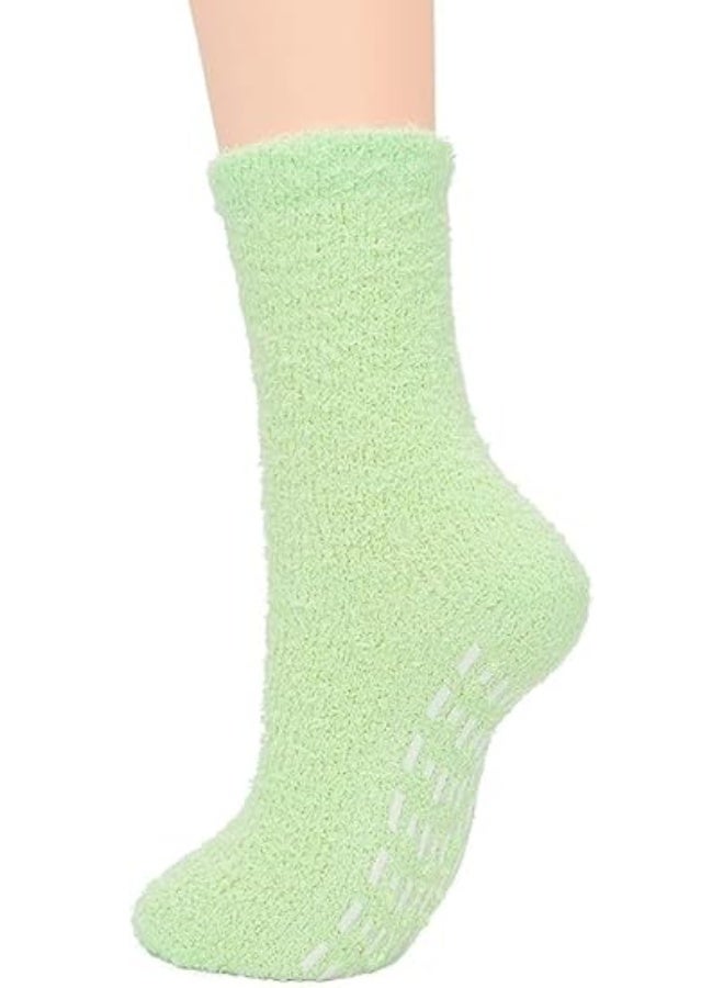 7 Pairs Womens Winter Socks, Fluffy Soft Slipper Sleep Socks, Super Warm Thick Winter Sleep Socks, Athletic Anti-Slip Warm Socks, Plush Microfiber Cozy Socks, Home Sleep Gifts for Women - Image 4