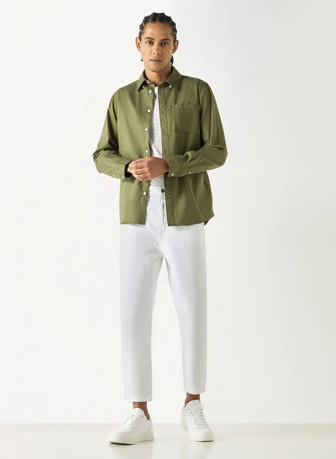 Lee Cooper Lee Cooper Relaxed Fit Jeans with Button Closure