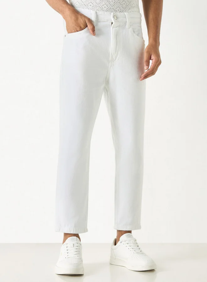 Lee Cooper Lee Cooper Relaxed Fit Jeans with Button Closure