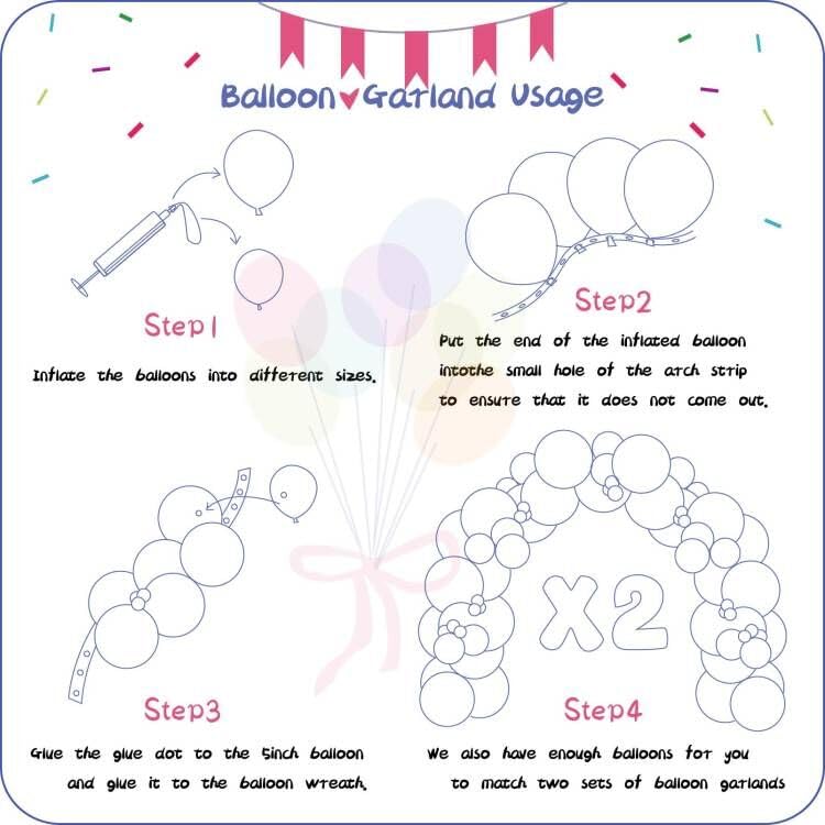 PAXILE 412pcs Rainbow Balloon Arch Kit Assorted Colors 18 12 10 5 Inch, Different Sizes Matte Latex Colorful Balloons for Baby Shower Birthday Wedding Party Decorations - Image 3