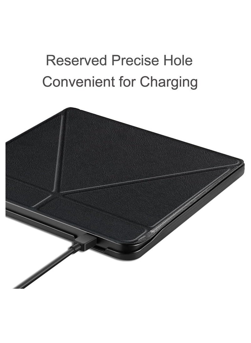 general Stand Sleeve Compatible Kobo Libra H2O 7’ EReader eBook Pocket Pouch Premium Leather Multi-Angle Origami Model N873 Case Sleeve - Image 2