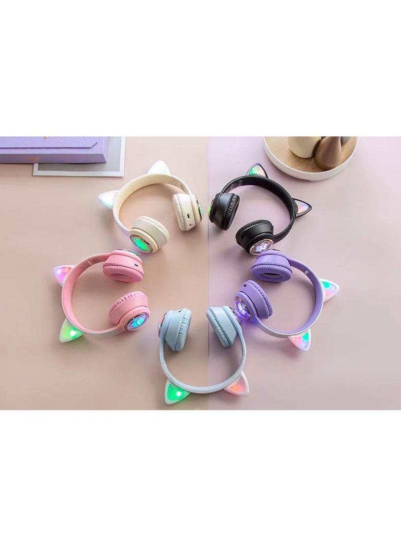 ججبي سماعة رأس GJBY CA-045 Cat Ear اللاسلكية بتقنية البلوتوث مع صوت ستيريو وميزات ذكية وعمر بطارية طويل للغاية وإلغاء الضوضاء النشط - Image 2