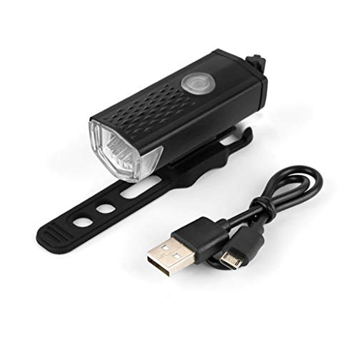 RESHNE 300LM Rechargeable USB LED Bicycle Bike Flashlight LAMP MTB Front Bicycle Cycling Light Headlight (Black) - Image 4