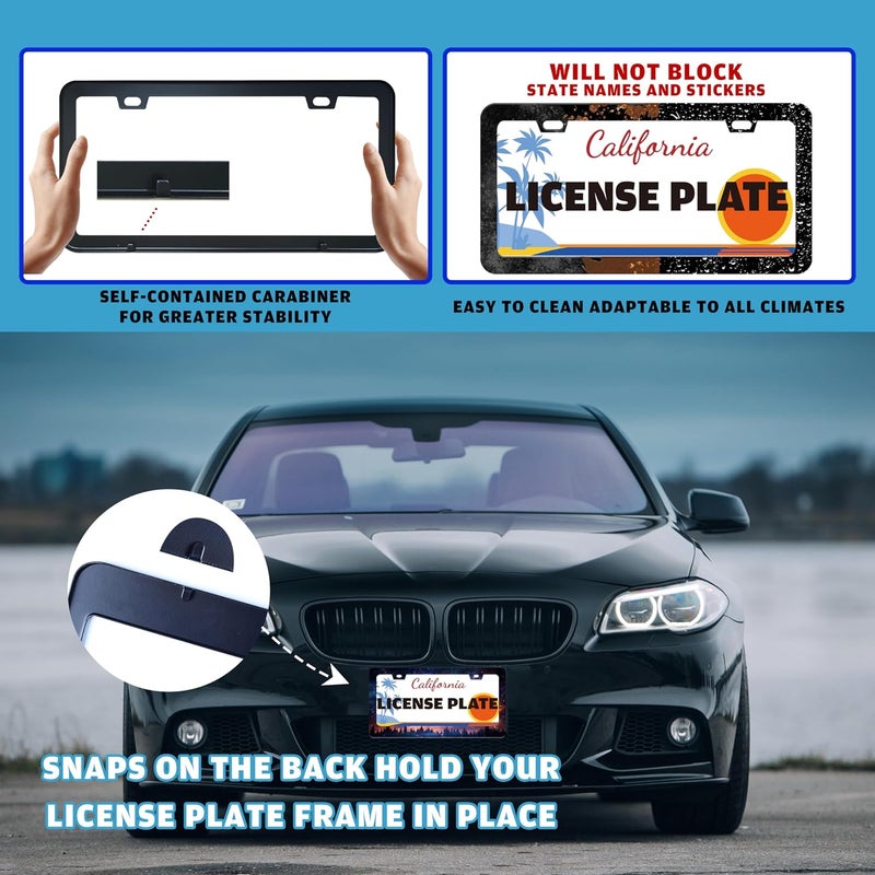 TINALUIN Starry Sky Galaxy License Plate Frame - Durable Stainless Steel Car Decoration - Image 5
