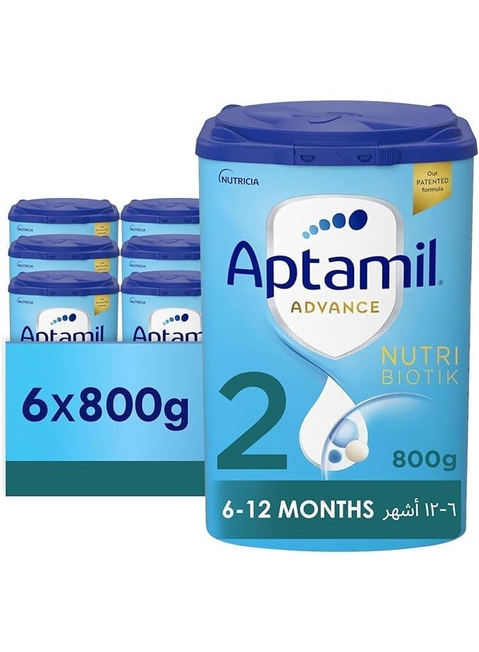 Aptamil Advance 2 Follow On Formula from 6-12 months, 800g (6 PACK) - Image 2