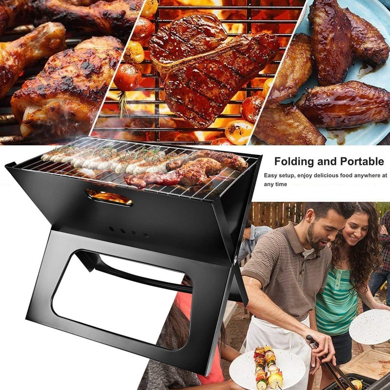 هوم شواية فحم محمولة قابلة للطي المسطحة للاستخدام المنزلي، موديل BD-BBQ-10، مقاس 45×30 سم - Image 4