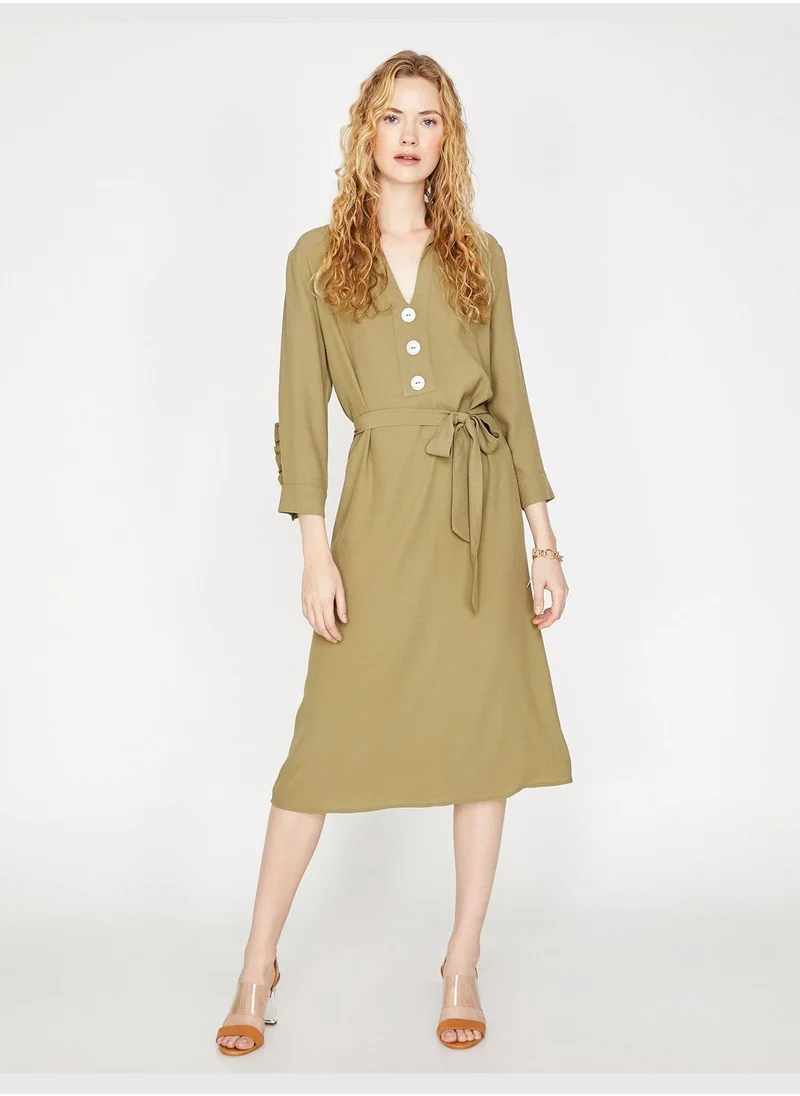 KOTON Button Detailed Dress