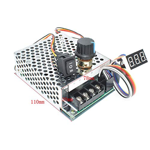 tatoko DC Motor Speed Controller 10V-55V 12V 24V 36V 40A Stepless DC Motor Speed Controller with Forward-Brake-Reverse Switch,Ajustable Potentiometer &Digital Display - Image 2