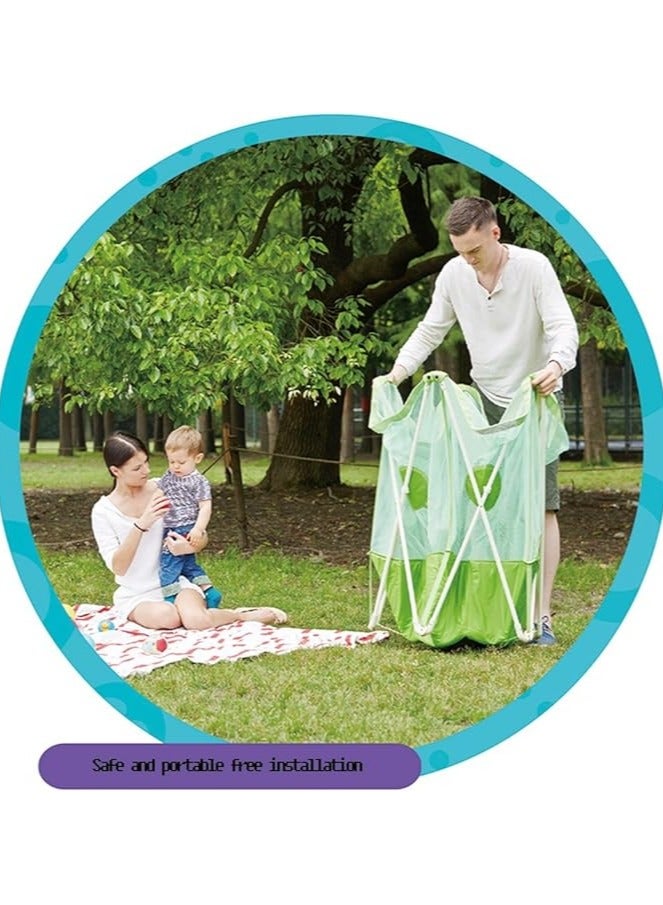 قفص لعب للأطفال بارتفاع أمان 75 سم مع بساط زحف و100 كرة ملونة – ساحة آمنة وقابلة للطي للعب في الداخل والخارج - Image 2