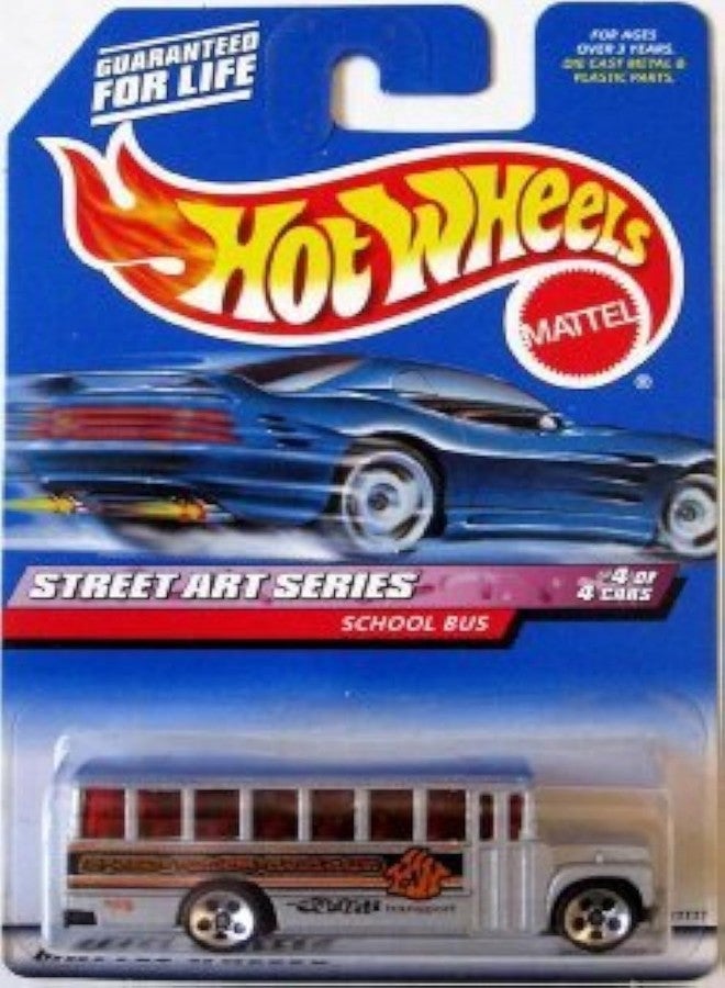 Hot Wheels SCHOOL BUS Hot Wheels 1999 Street Art Series School Bus 4/4 1:64 Scale Collectible Die Cast Car Model #952 - Image 1
