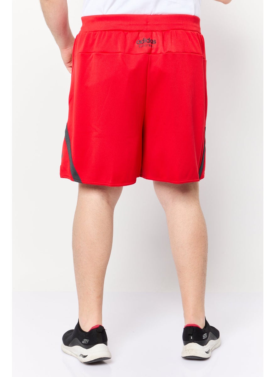 adidas Originals Men Sportswear Fit 7 Inseam Outdoor Shorts, Red  - Image 2