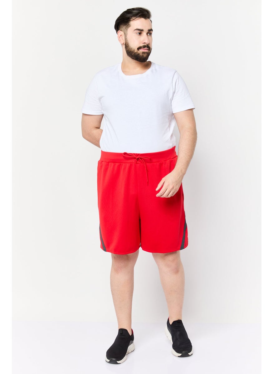adidas Originals Men Sportswear Fit 7 Inseam Outdoor Shorts, Red  - Image 3