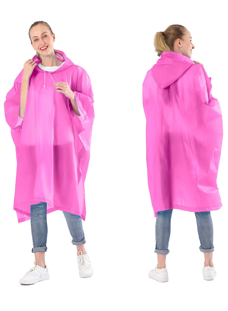 SOLARAE Lightweight EVA Raincoats for Adults - Reusable Rain Ponchos with Hoods and Sleeves, Perfect for Emergencies, Camping, and Outdoor Activities for Men and Women.