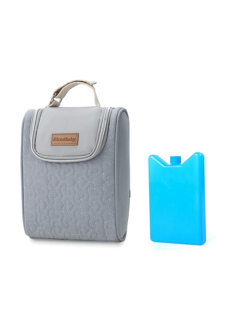 Baby Cooler Bag Breast Milk Tote Bag, Fits 4 Baby Bottles Up to 9 Ounce Insulated Bottle Bag, Baby Bottle Bag for Working Mom Nursing Mom Daycare Outdoor, Gift for New Mom Nursing Mom Daycare - Image 1