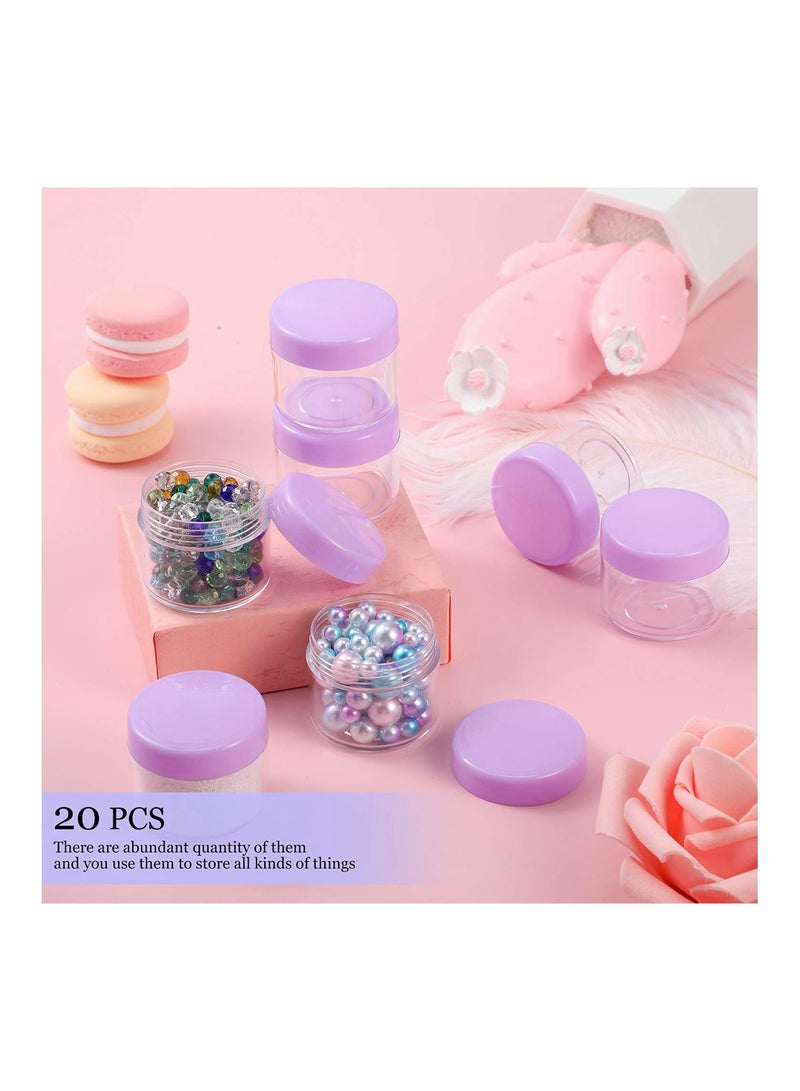 20 Pack Clear Cosmetic Jars with Lids - 20 ml Plastic Containers for Beauty Products and DIY Projects - Image 3