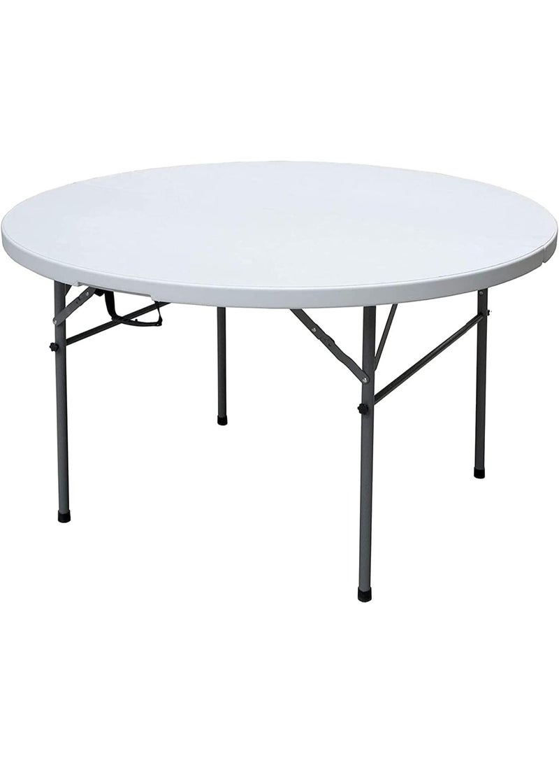 فكسر طاولة فعاليات بلاستيكية قابلة للطي من FIXER لجميع المناسبات، طاولة مأدبة قابلة للطي ومحمولة للاستخدام الداخلي والخارجي | أبيض | القطر 150 × 75 سم - Image 3