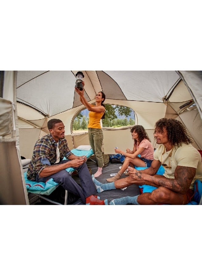 كولمان 2166923  10.5 × 10.5 × 32 بوصة كولمان ويزرماستر خيمة للتخييم الخارجي 10 أشخاص بني وحنطي - Image 5