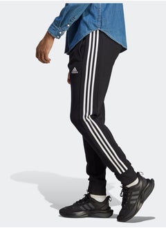 Adidas بنطال رياضي أساسيات فرينش تيري بأساور مدببة بثلاثة خطوط  - Image 3