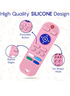 Tekme Remote Control Teether for 6-12 Months Babies, Helps Develop Bite Skills, Color and Shape Recognition, Teething Toys for Infants (Random)