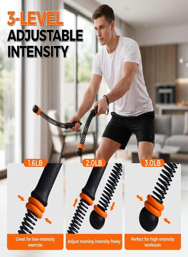 Slim Panda Weighted Ropeless Battle Ropes, 1.6-3lbs Adjustable Resistance Cordless Battle Ropes with Storage Bag & Poster, Portable Home Gym Workout Ropes for HIIT & Strength Training - Image 4