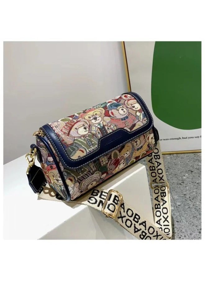 Rup Art Cartoon Bear Purses Ladies Handbags Embroidery Cosmetic Bag For Women Handbag  - Image 3
