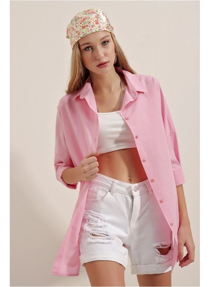 BIG DART Oversize Long Basic Shirt - Image 1
