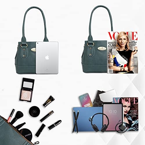 Fostelo Women's Bowie Satchel Tote Handbag for Women | Ladies Purse | Stylish Shoulder Bag | Gift For Women | Green - Image 4
