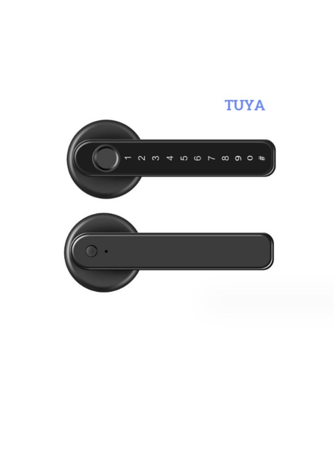 Smart Fingerprint Door Lock With 4 Ways to Unlock(Bluetooth App/Fingerprint/Code/Key),With Keypad Handle for Home, Apartment, Office, Front Door, Bedroom, Keyless Entry Door Lock  - Image 1