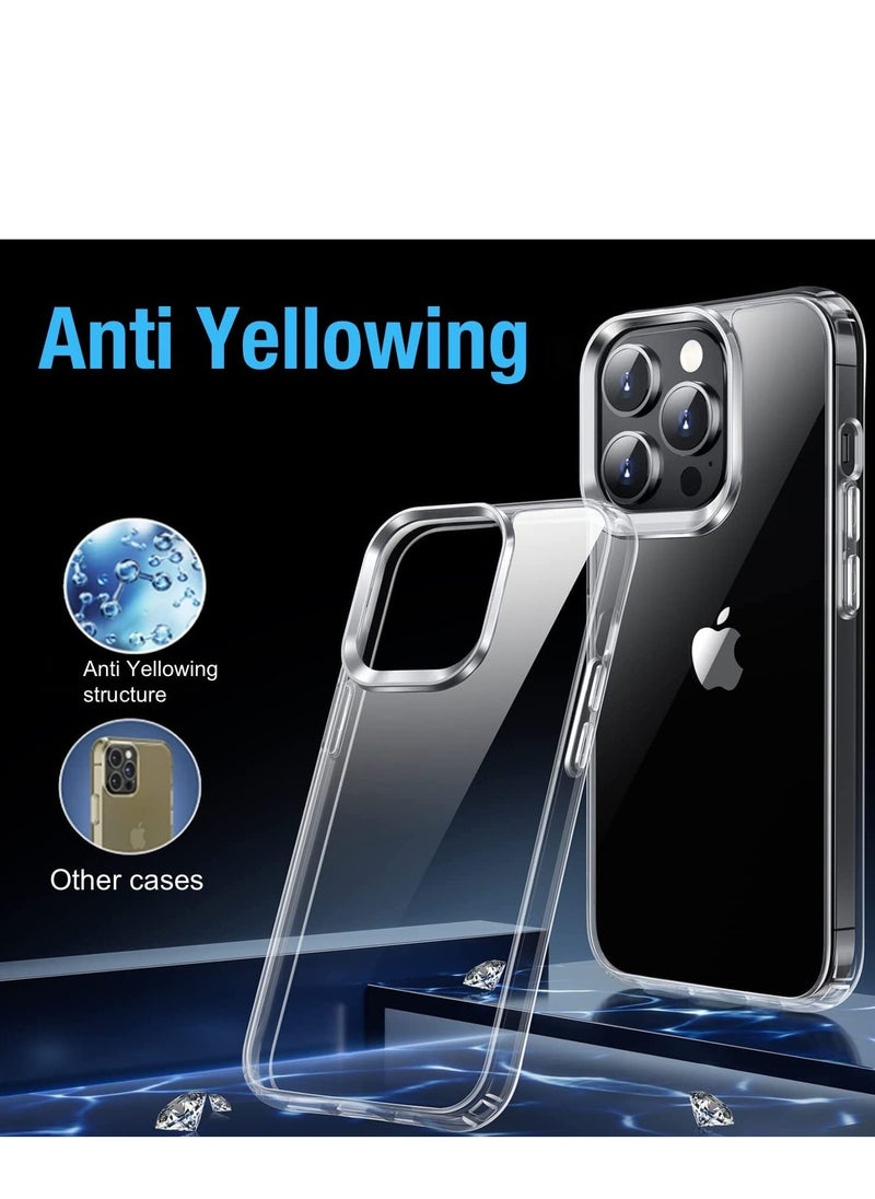 Raxoom [5 in 1] Compatible for iPhone 14 Pro case 6.1 Inch with 2 Pack Tempered Glass Screen Protector & Camera Lens Protector Ultra HD 9H Hardness Scratch Resistant Case Friendly [Clear] - Image 4