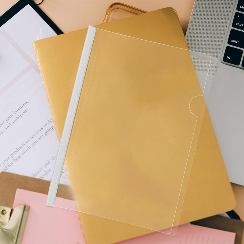 20 حزمة من أغلفة التقارير البلاستيكية مع أشرطة انزلاقية ومشابك متأرجحة لتصنيف المستندات - Image 4