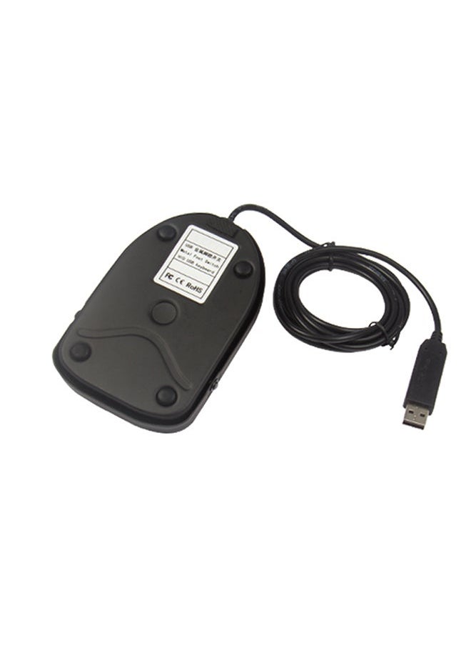 USB Foot Switch Pedal Control Keyboard Mouse Black