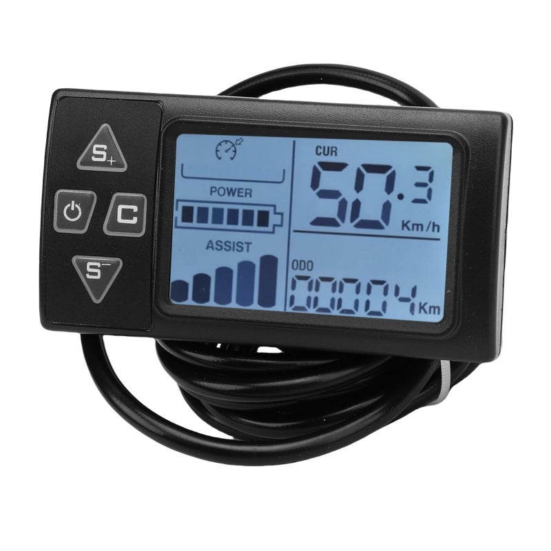 شاشة LCD للدراجة الكهربائية، لوحة مقاومة للماء من ABS لدراجة السكوتر الكهربائية، عداد سرعة للدراجة الإلكترونية، إكسسوار ركوب مع إضاءة خلفية سهل التركيب - Image 3