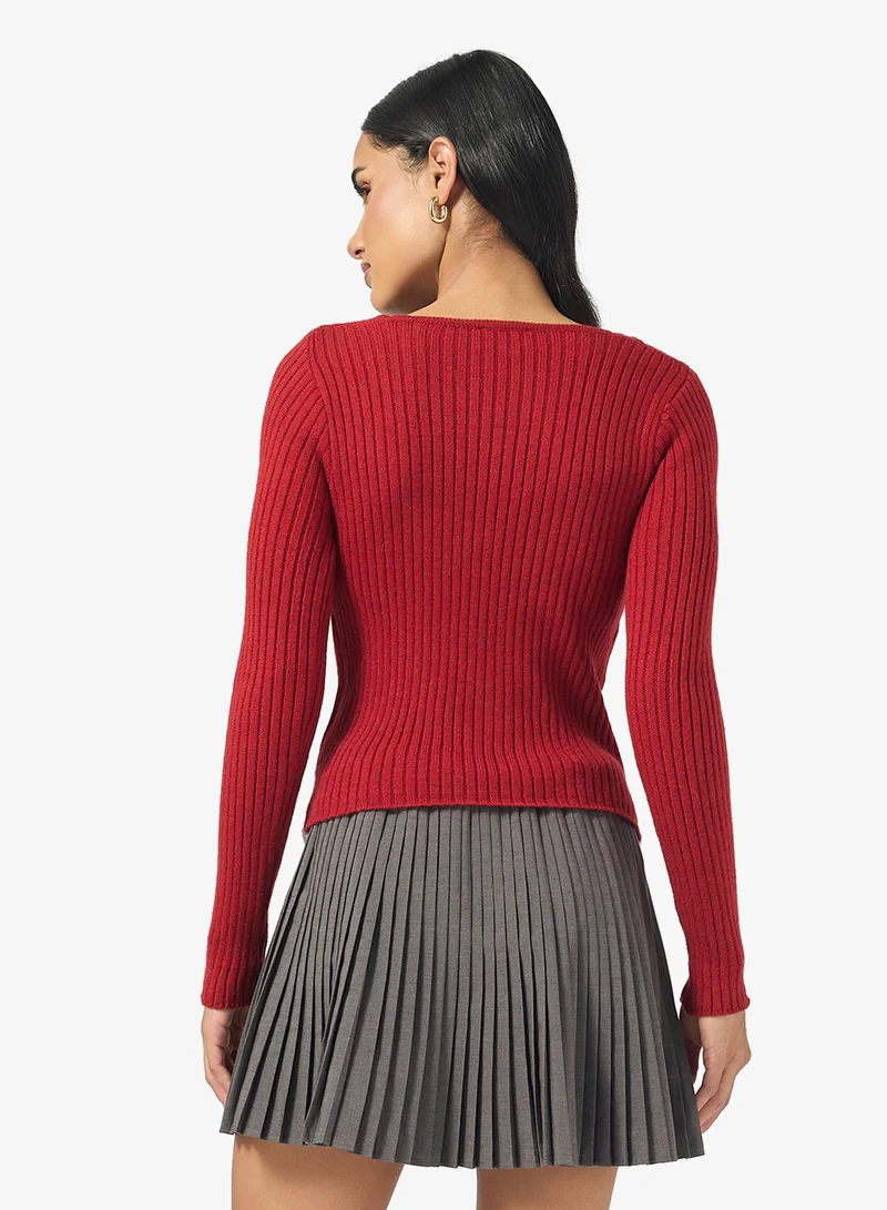 Ginger Slim Fit Cardigan with Contrast Trim