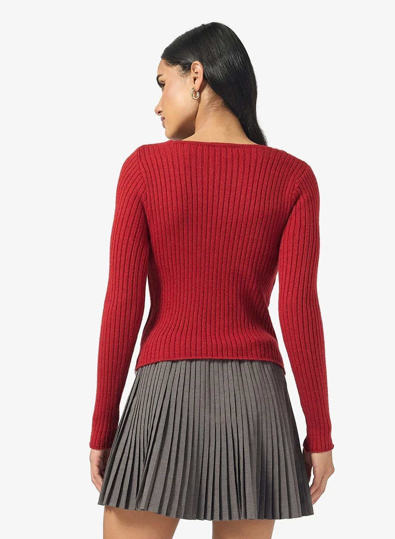 Ginger Slim Fit Cardigan with Contrast Trim