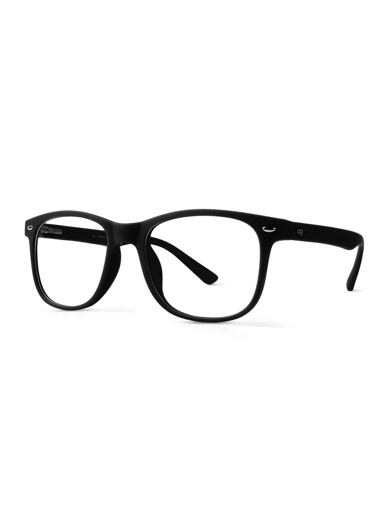 Woggles Soot Black Wayfarer Blue Screen Glasses
