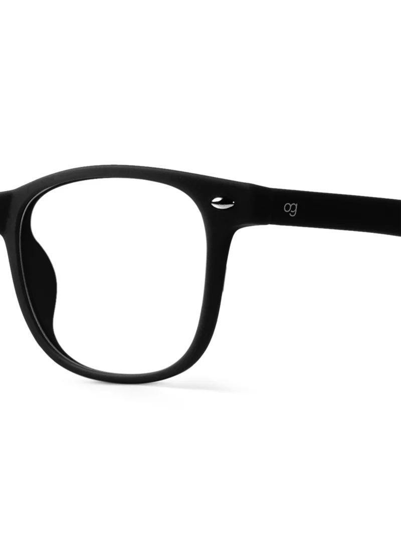 Woggles Soot Black Wayfarer Blue Screen Glasses